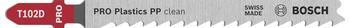 Bosch PRO Plastics PP clean T102D Stichsägeblatt, 100 mm, 2 Stück (2608665239)