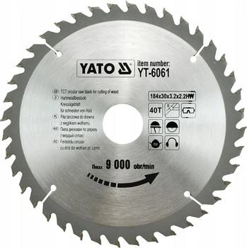 Yato Kreissägeblatt mit Karbid 184x30mm T40 (YT-6061)