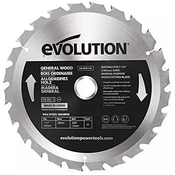 Evolution GW185TCT-24 Kreiss&auml;geblatt Holz 185mm 24T (GW185TCT-24)