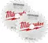 Milwaukee Kreissägeblatt Holz 190/30mm Z24 Wechselzahn 2er-Pack (4932479804)
