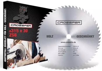 Crossfer Wolfszahn-Sägeblatt geschränkt Ø350x30mm Z56 (SB-CS350)