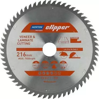 Norton Kreissägeblatt Laminat/Sperrholz 216x30mm 60Z (70184608143)