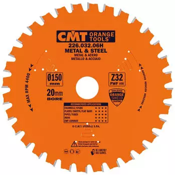 CMT Orange Tools Kreissägeblatt für eisenhaltiges Material & PVC HW 150x1,6/1,2x20 Z32 (226.032.06H)