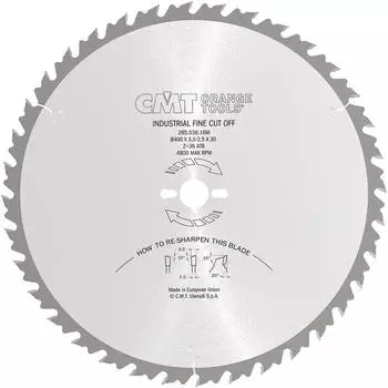 CMT Orange Tools Kreissägeblatt mit Spaltkeil, Längsschnitt HW 400x3,5/2,5x30 Z36 ATB (285.036.16M)