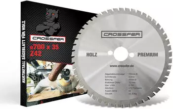 Crossfer HM-Kreissägeblatt für Holz Ø700mm, 35mm Bohrung, Z42 (100000271)
