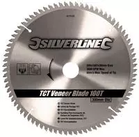 Silverline - Hartmetall Furniers&auml;geblatt 100 Z&auml;hne 300 X 30 Mm Inkl....