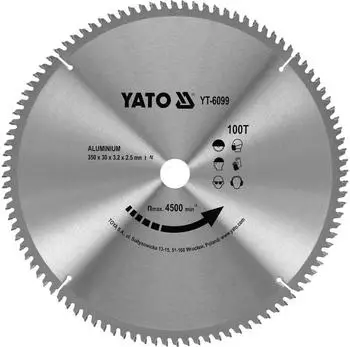 Trizeratop Hartmetall-Kreiss&auml;geblatt f&uuml;r Aluminium 350x30mm 100Z (YT-6099)