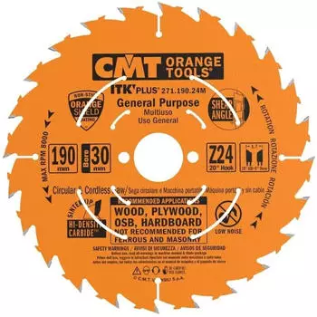CMT Orange Tools Ultra-ITK Plus Kreiss&auml;geblatt 190x1,5x30mm Z=24 (271.190.24M)