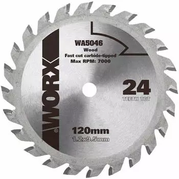 Worx Kreiss&auml;geblatt WA5046 &Oslash;120x9,5mm TCT 24 Z&auml;hne (WA5046)