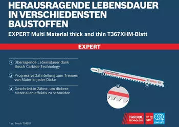 Bosch EXPERT Multi Material T367XHM Stichs&auml;geblatt, 10-tlg. (2608901818)