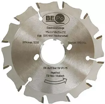 BEPo S&auml;geblatt HW &oslash;115mm Holz/Nagelfest f&uuml;r Fugenschneider (1115/054)