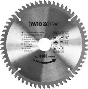 Yato HM-Kreissägeblatt für Aluminium 200x30mm 60Z (YT-6091)