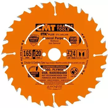 CMT Orange Tools ITK Plus Kreiss&auml;geblatt Ultra-d&uuml;nn 165x1,7x20mm Z=24 (271.165.24H)