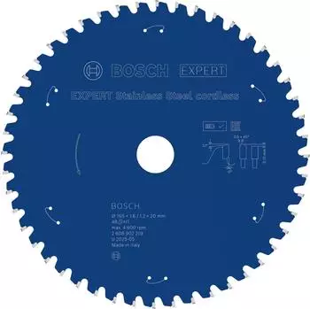 Bosch EXPERT Stainless Steel Kreiss&auml;geblatt 165x20mm, Z48 (2608902219)