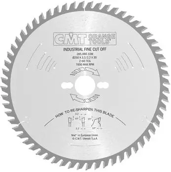 CMT Orange Tools Kreiss&auml;geblatt Wechselzahn 250x3,2mm Z60 10&deg; (285.060.10M)
