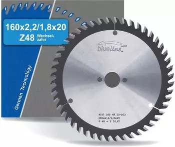 AKE blueline Kreissägeblatt 160x20mm, 48 Zähne, Hartmetall (9147.160.48.20-B22)
