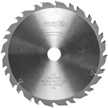 Mafell KSB-WU160 GT Sägeblatt Ø160mm Z28 (092602)
