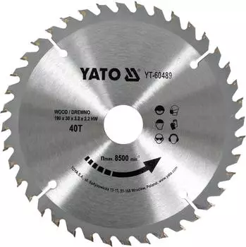 Yato Kreiss&auml;geblatt f&uuml;r Holz/Bauholz, HM, 190x30mm, 40Z (YT-60489)