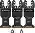 LuxusKollektion Multitool Sägeblätter Carbide Hartmetall, 3-tlg., Metall/Holz