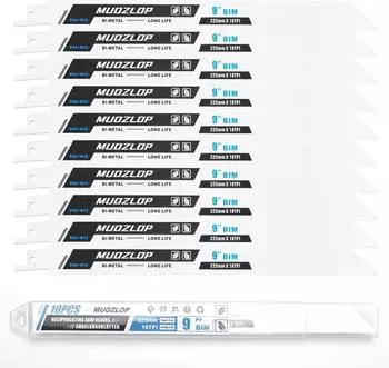 LuxusKollektion S&auml;bels&auml;gebl&auml;tter Bi-Metall mit Kobalt 225mm 18TPI, 10er Set