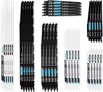 LuxusKollektion S&auml;bels&auml;gebl&auml;tter Set CRV & BIM f&uuml;r Holz/Metall, 35-teilig