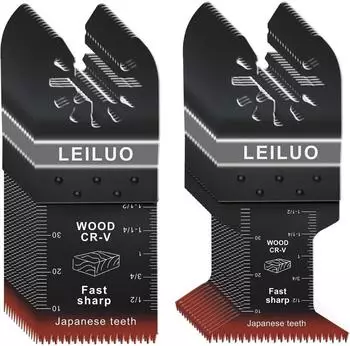 Leiluo Multitool-S&auml;gebl&auml;tter japanische Z&auml;hne, CRV, 50-tlg. mit Tasche