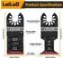 Leiluo Multitool-Sägeblätter japanische Zähne, CRV, 50-tlg. mit Tasche
