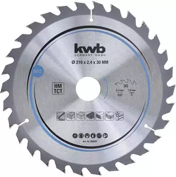 KWB Hartmetall-Kreissägeblatt für Spanplatten 216x30mm, 30Z (588257)