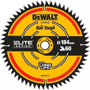 DeWalt Elite Series Kreiss&auml;geblatt 184x16mm 60Z Carbide (DT1670-QZ)