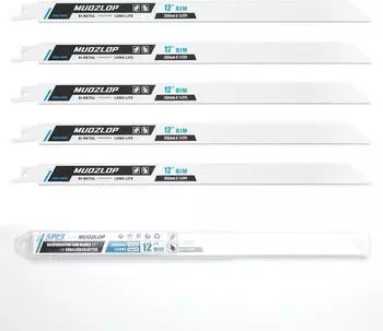 LuxusKollektion Säbelsägeblätter Bi-Metall 300mm 14TPI für Metall, 5er-Set