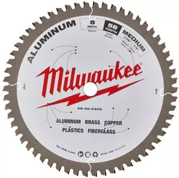 Milwaukee Kreissägeblatt für Metall-Handkreissägen 203mm, 58 Zähne, Aluminium (4932501194)