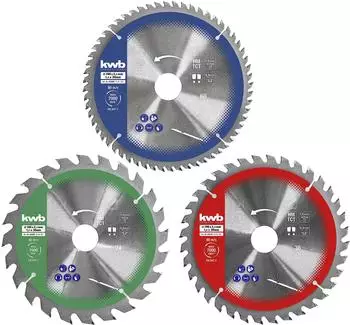 KWB Kreiss&auml;geblatt-Set 3-tlg. &Oslash; 190x30mm (586995)