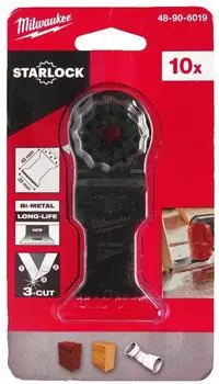 Milwaukee Starlock Bi-Metall Tauchsägeblatt 35x42mm Japanverzahnung, 10 Stk. (48906019)