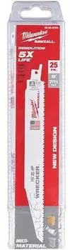 Milwaukee THE WRECKER S&auml;bels&auml;geblatt 230mm 7TPI Bimetall, 25 St&uuml;ck (48008706)