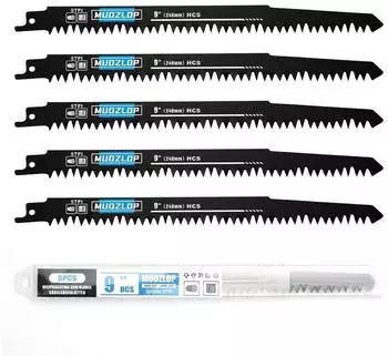 LuxusKollektion S&auml;bels&auml;gebl&auml;tter 5er-Set f&uuml;r Holz, 240mm, 5 TPI