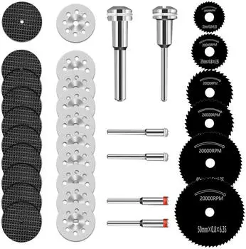 LuxusKollektion Kreiss&auml;geblatt-Set 26-teilig, 1/8-Zoll-Schaft, f&uuml;r Holz/Kunststoff/Metall