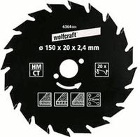 Wolfcraft 6376000, Wolfcraft 6376000 Hartmetall Kreiss&auml;geblatt 190 x 20mm