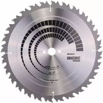 Bosch Kreiss&auml;geblatt 400 x 30 mm 28 Z Construct Wood f&uuml;r Tischkreiss&auml;gen (2608640703)