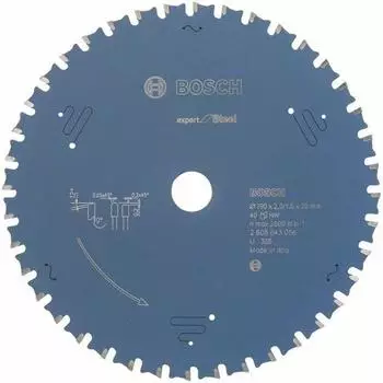 Bosch Expert for Steel 190 x 20 x 2,0 mm (2608643056)