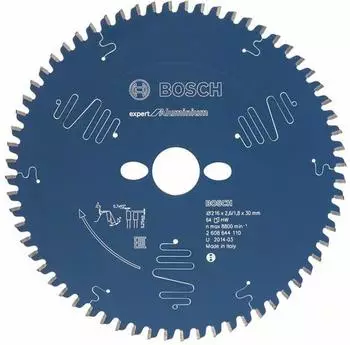 Bosch Expert for Aluminium 216 x 30 x 2, 6 mm, 64 (2608644110)