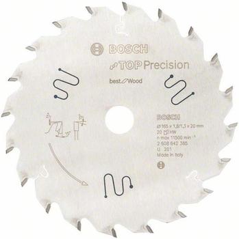 Bosch Top Precision Best for Wood 165 x 20 x 1,8 mm, 20 (2608642385)