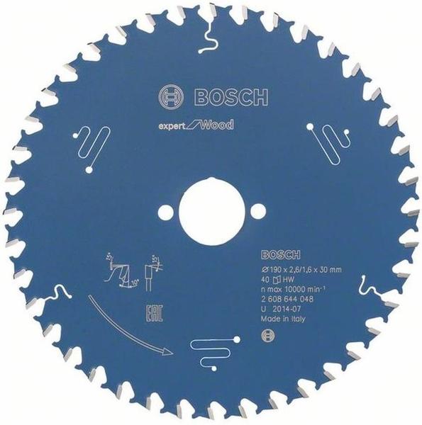 Bosch Expert for Wood 190 x 30 x 2,6 mm, 40 (2608644048)