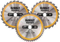 Zubeh&ouml;r - Kreiss&auml;geblatt-set, 3-tlg, F&uuml;r Holz, 250x30 Mm Dt1963 - Dewalt