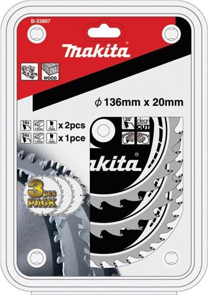 Makita Sägeblatt-Set 3er Pack 136 mm (B-33897)