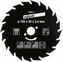 Wolfcraft HM-Kreissägeblatt 140 x 20 2,4 mm 18Z Serie grün (6359000)