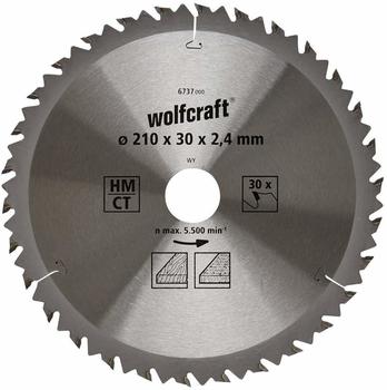 Wolfcraft HM-Kreissägeblatt 210 x 30 x 2,4 mm 30Z Serie braun (6737000)