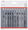 Bosch Accessories 2607011172 Stichsägeblatt-Set Clean Precision, 10-teilig 10 St.