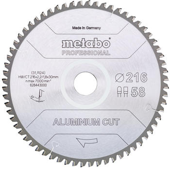 Metabo aluminium cut - professional 216 x 30 x 2,2 mm 5°neg Z58 (628443000)