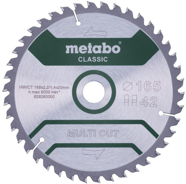 Metabo multi cut - classic 165 x 20 x 2,2 mm 5° Z42 (628280000)
