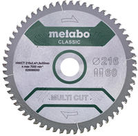 Metabo MULTI CUT CLASSIC 628666000 Kreiss&auml;geblatt 254 x 30 x 1.8mm Z&auml;hneanzahl: 60